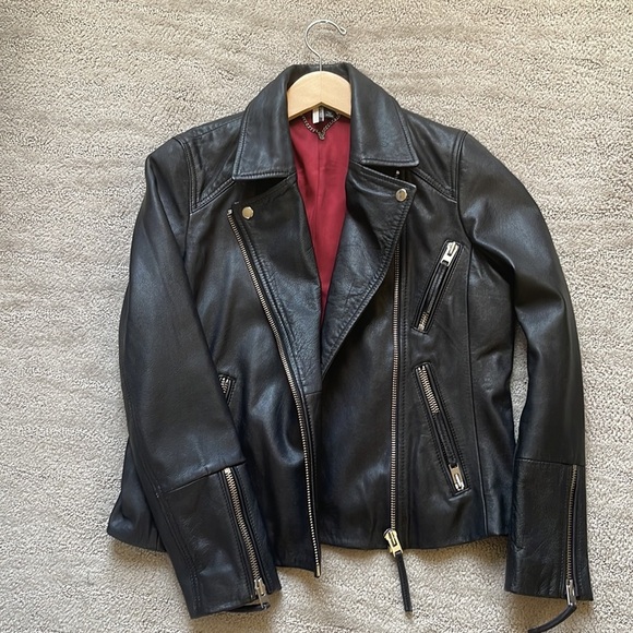Topshop Dolly Leather Biker Jacket - Picture 10 of 14